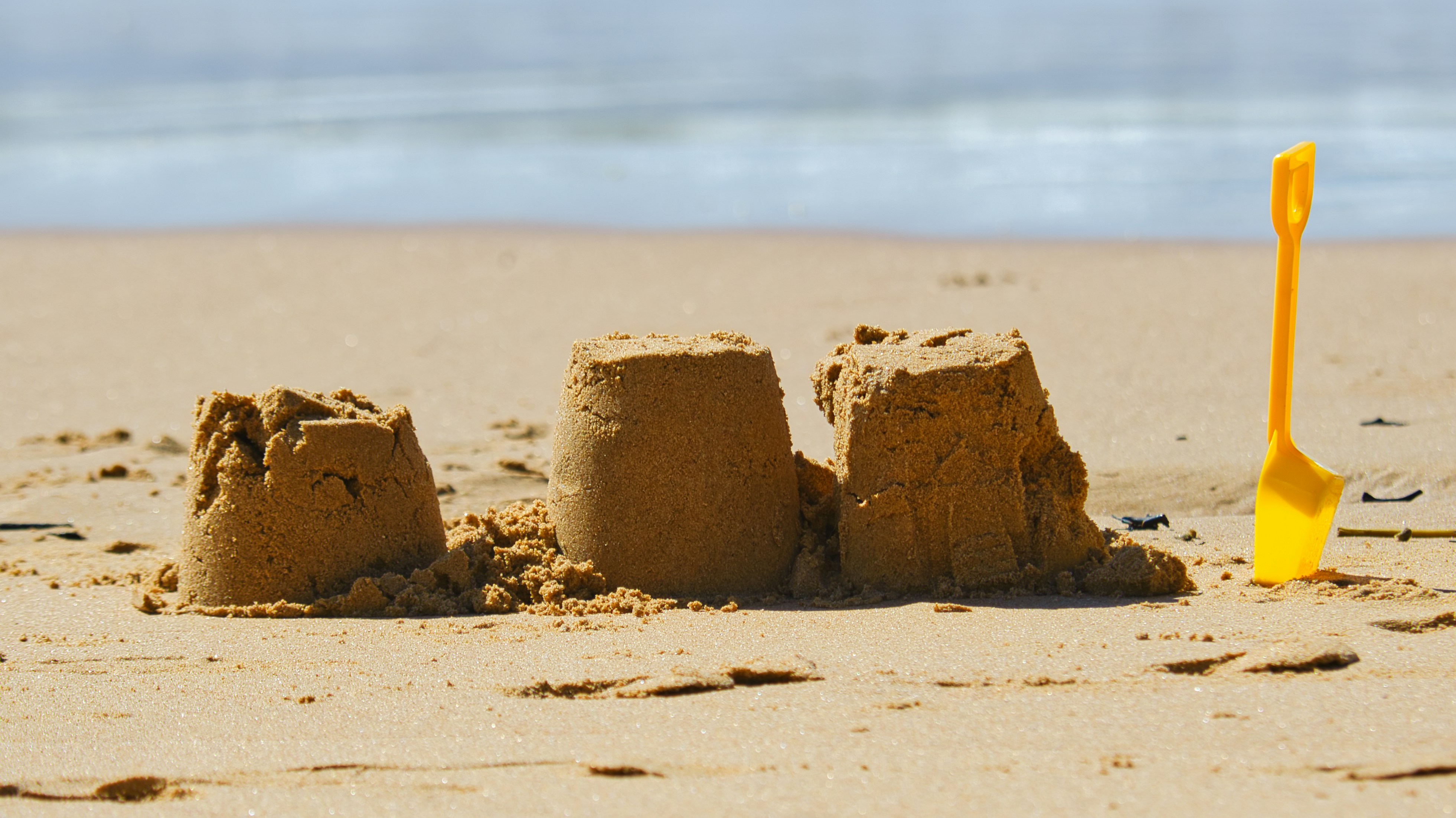 A picture of a sandcastle